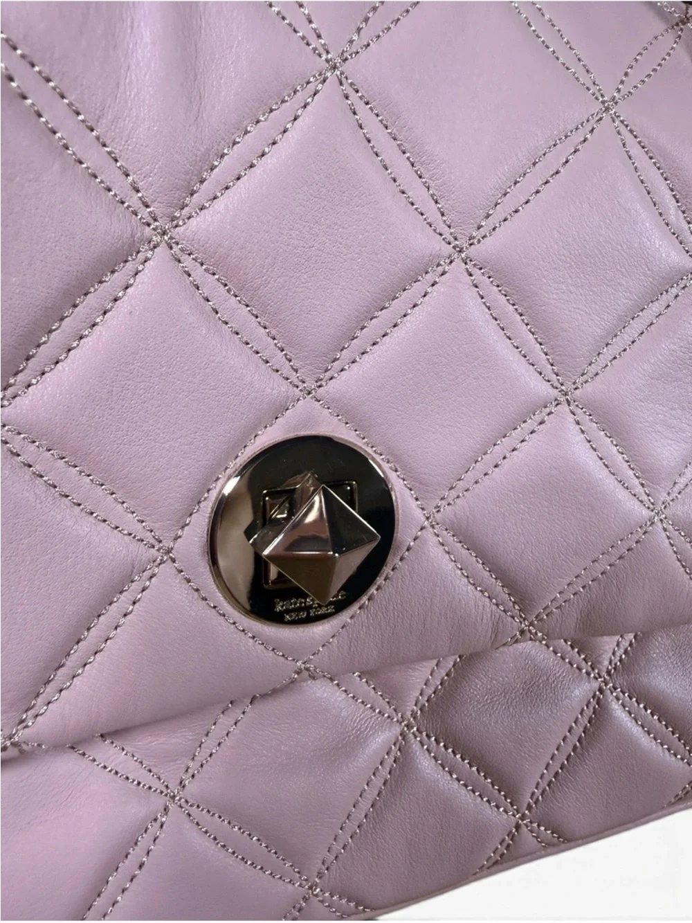 kate spade Blush Pink Quilted Chain Shoulder Bag with Matching Wallet
